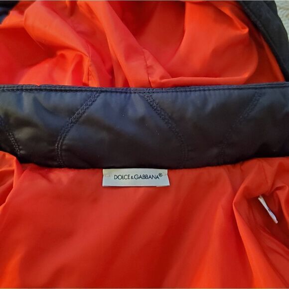 Dolce & Gabbana Kids Down Puffer Jacket - size 2 in Navy/Red - Picture 12 of 16